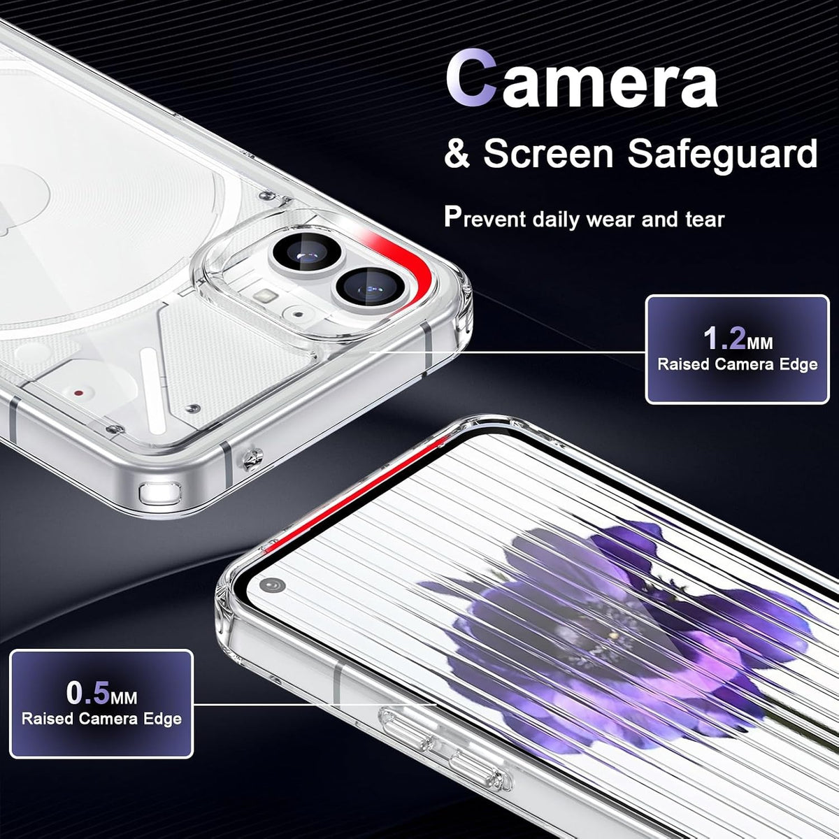 Military-grade shockproof phone case for Nothing Phone 1