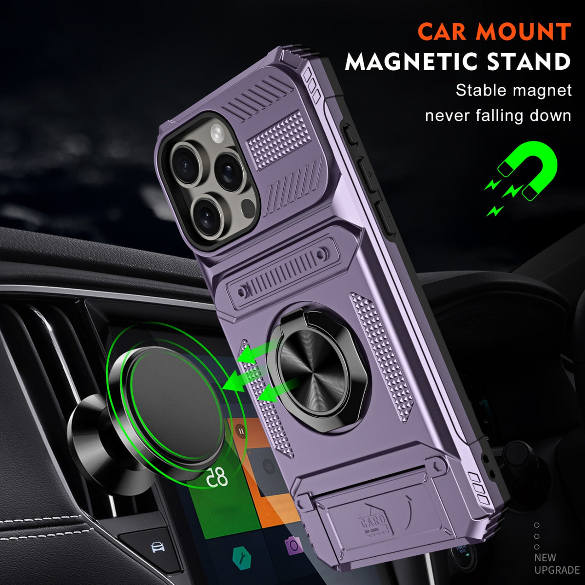 Magnetic hidden  Card Holder phone case for iPhone 17 Pro Max