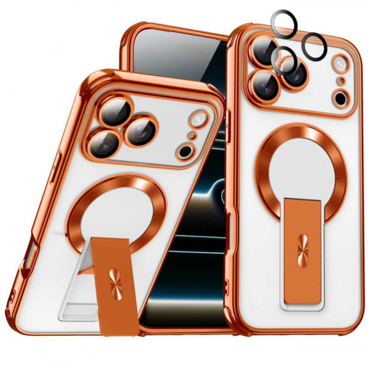 Magnetic Stand Phone Case for iPhone 18 Pro with Lens Protector
